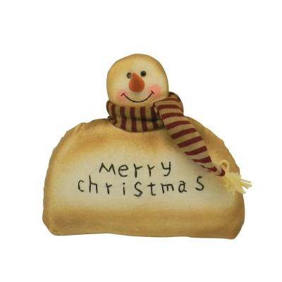 China Rustic Vintage Restful Home Christmas Stuffed Primitive Snowman Doll Figurine Christmas Ornament Table Fireplace Shelf Display Decor CV30031 for sale