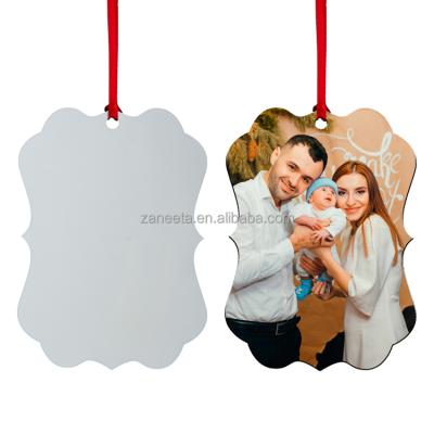 China Custom Double Sides Pirnitng Sublimation Blank MDF Christmas Tree Decoration Ornament for sale