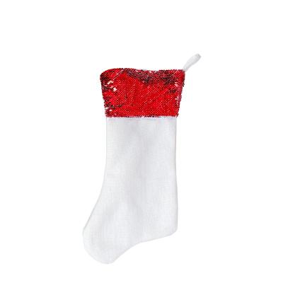 China Christamas Home Decoration Sequin Magic Sublimation Christmas Decoration Sock Hanging Stocking for sale