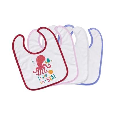 China Lovely Sublimation Baby Bib Blank Polyester Baby Bib With Cotton for sale