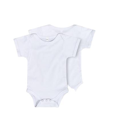 China Plain Custom Sublimation Polyester Cotton Feel Baby Onesie Clothes for sale