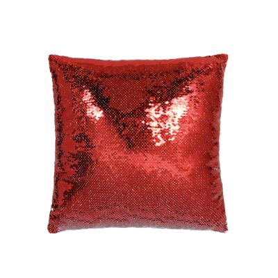 China Sustainable Heat Transfer Sequin Pillow Case Sublimation Christmas Pillow Case For Home Decoration for sale