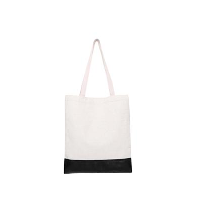 China Durable Durable Tote Bag Sublimation Blank Sublimation PU Canvas Tote Bag for sale