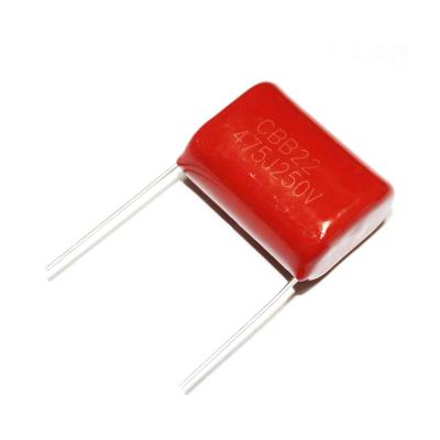 China New CBB22 475J 250V P25 4.7UF 5% 25MM CBB original electronic products capacitor polyester film capacitor for sale