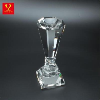 China Europe Hitop Style White Geometric Clear Jade Glass Award Crystal Trophy For Annual Ceremony Gifts Souvenirs for sale