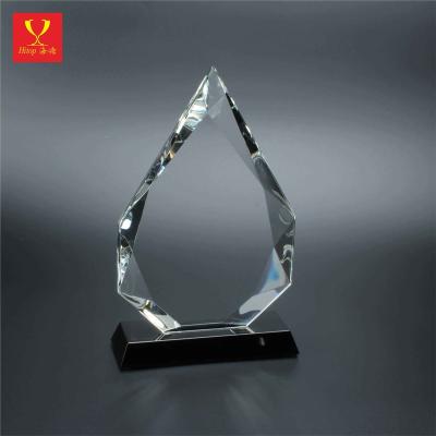 China Europe Wholesale K9 Hitop Custom 3d Laser Engrving Drop Glass Awards Crystal Glass Trophies For Business Cheap Gift for sale