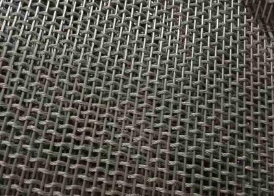 China Crimped Facade Cladding Decorative Woven Metal Mesh Black for sale