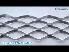 Aluminium Expanded Metal Mesh Raised Weather Resistant Bright Silver