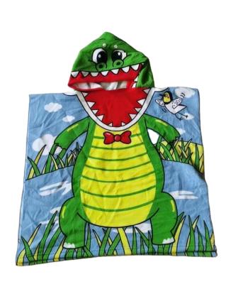 China Child-Proof High Quality kids cartoon quick-dry printed cape bath robe Absorbent microfiber beach Children Cape Bath Towel for sale