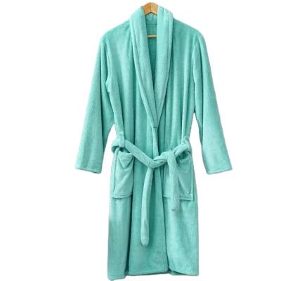 China Child-Proof Custom matching bathrobe thickened pyjamas Coral velvet bathrobe men and women long sleeve adult bathrobe for sale