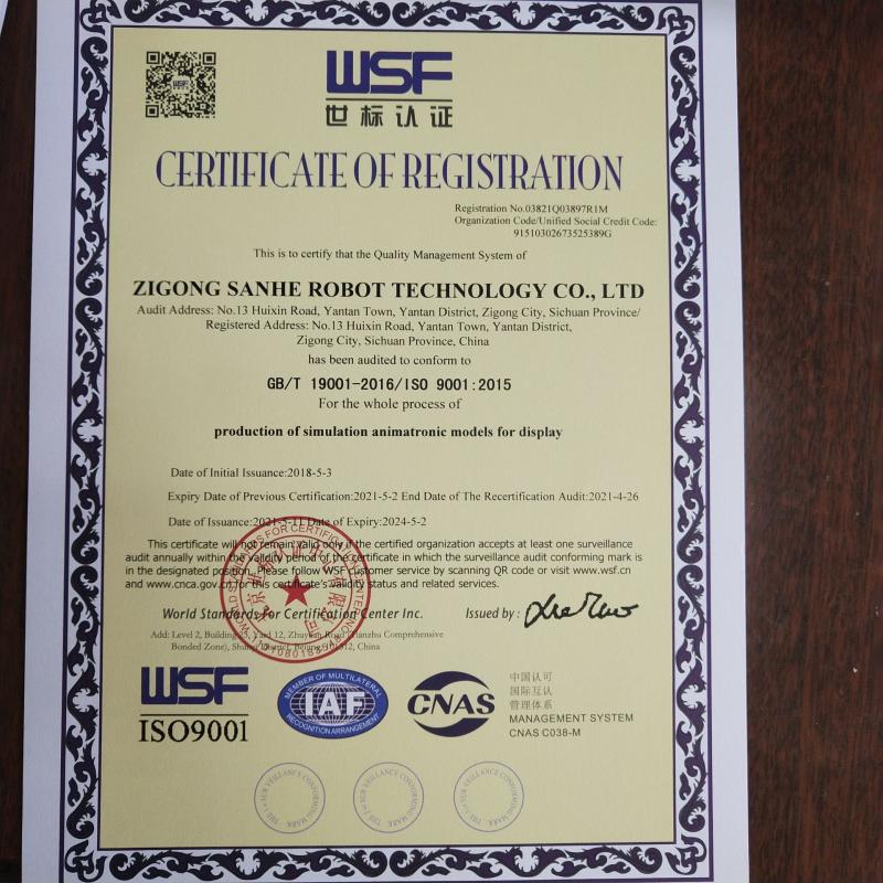 ISO9001 - Zigong Sanhe Robot Technology Co., Ltd.