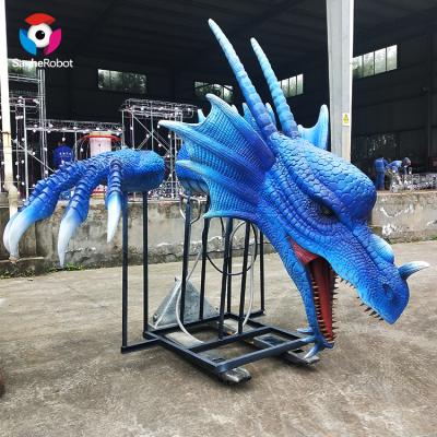 China Realistic Motion Customized Model Outdoor Playground Robotic Dragon Head for sale