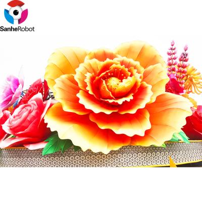 China Chinese Lantern Flower Lantern Steel Silk Flower Lantern Chinese Flower Lights for sale