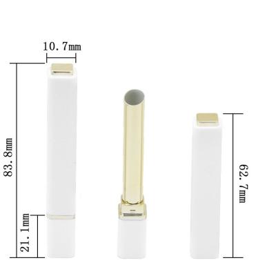 China Cosmetic-bottle 1.5g ABS lipstick cosmetic tubes fit white empty lipstick tube metal lip balm tubes for sale