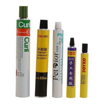 China Lipstick Cosmetic Custom Collapsible Aluminum Glue Tubes Aluminum Tube For Packaging Squeeze Cosmetic Aluminum Tubes for sale