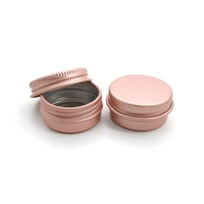 China Factory Wholesale Aluminum Cosmetic Jar 10ml Lip Balm Jar Free Sample Aluminum Tin Can Cosmetic-Bottle for sale