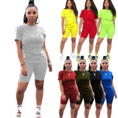 China Two-piece set of 13 colors sports viable wholesale high quality natural cotton plain for sale