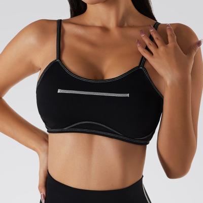 China 2022 Breathable Sports Underwear Tight Naked Back Beauty Yoga Clothes Top Fitness Female Indoor Training Bra for sale