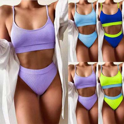 China 2021 Breathable Split Swimsuit Ladies Bikini Ladies External Single Split Swimwear Vacation Beach Swimwear for sale