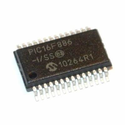 China Embedded Brand New Original Microcontrollers Integrated Circuits PIC16F886 PIC16F886-I/SS Embedded Microcontrollers IC MCU 8BIT 14KB FLASH 28SSOP for sale