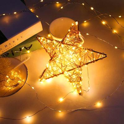 China Cotton Light String Led Warm White Battery Operated Copper Wire Fairy String Lights for sale