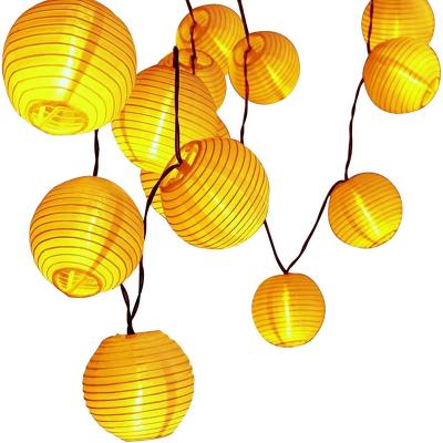 China Paper Christmas Holiday Garden Holiday Paper Lantern with Warm White LED Lights for sale