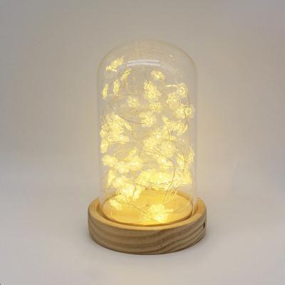 China Modern Battery Operated Bedroom Night Light Snowflake Copper Wire Light Christmas Home Decoration 3.5x7.9in for sale