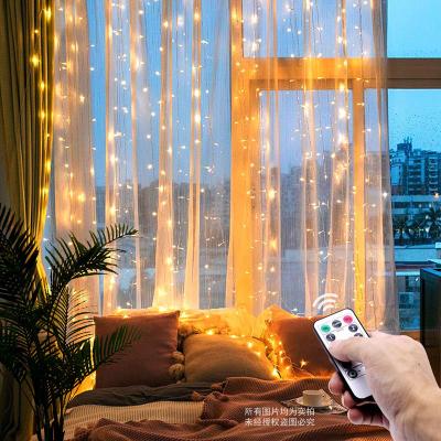 China Christmas Star LED Light Curtain Romantic String Indoor Outdoor Lighting Electric Fairy Lights For Holiday Decorative for sale