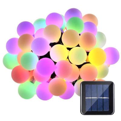 China Solar Power Light Bulb Multicolor Waterproof Holiday LED Electric String Lights For Garden for sale