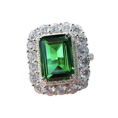 China Emerald Ring Wholesale FASHIONABLE 925 Sterling Silver Wedding Rings for couples for sale