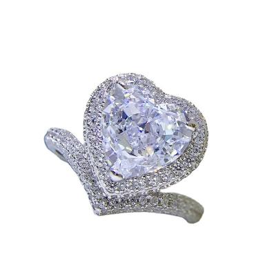 China FASHION Ring of Ring Hot Sale 925 Sterling Silver Wedding Ring Luxury CZ of heart for sale