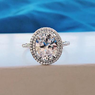 China FASHIONABLE Oval Ring from Ring Hot Sale 925 Sterling Silver Wedding Ring Luxury CZ for sale