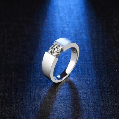 China FASHIONABLE Men Ring High Quality 925 Sterling Silver Jewelry Moissanite Ring for sale