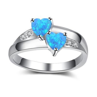 China FASHIONABLE ready to ship Opal Rings trending hot 925 Sterling Silver Heart Ring for women for sale