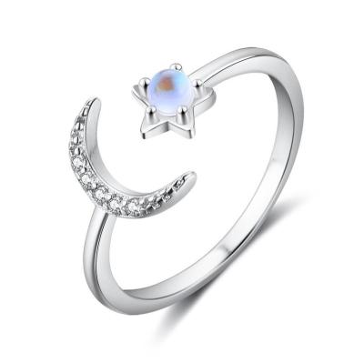 China FASHIONABLE Moonstone New Arrive 925 Sterling Silver Moonstone Ring For Women for sale