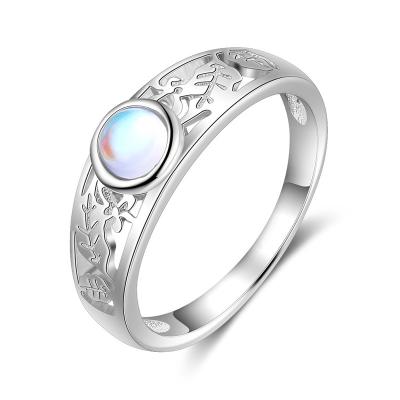 China Ring Hot Sale FASHIONABLE 925 Sterling Silver Jewelry Moonstone Ring for sale