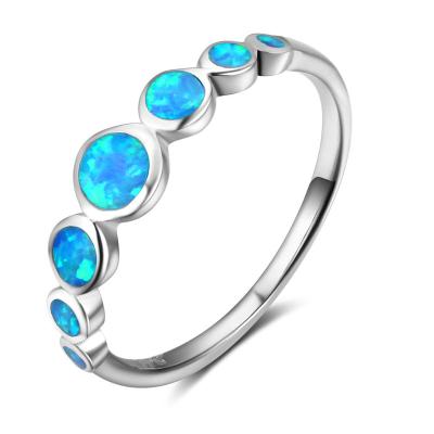 China FASHION ready to ship new arrive 925 Sterling Silver Opal Ring for couples for sale