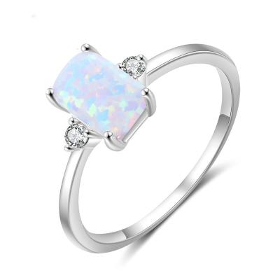 China FASHIONABLE ready to ship high quality 925 Sterling Silver Opal Ring for women for sale