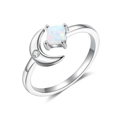 China TRENDY ready to ship new arrive 925 Sterling Silver Opal Ring for women for sale