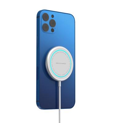 China 2021 New Arrival Wholesale Qi Wireless Charging Magnet 15W Fast Magnetic Wireless Charger For iPhone 12 pro for sale