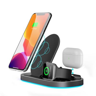 China NEW OEM Multi Wireless Charging Wireless Charger Foldable 3 in 1 Charging Station Phone Watch Wireless Charger For iPhone Mobile Phone for sale