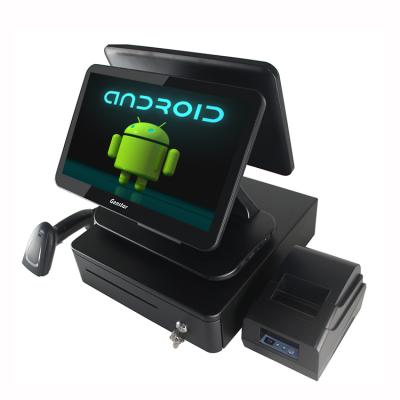 중국 Restaurant Management Cafe Retail Store 14.1 Inch Capacitive Screen Business Cashier All In One Android Cash Register 35cm*19cm*30cm 판매용