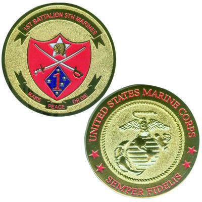 China Europe 16 Years Experienced Manufacturing Made Coins Custom Design USA Marine Corps Coin Challenge Coin for sale