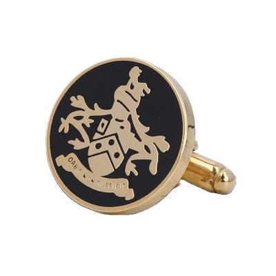 China World's Newest High Quality Custom Cufflinks Men Round Silver Gold Metal Blank Cufflinks for sale