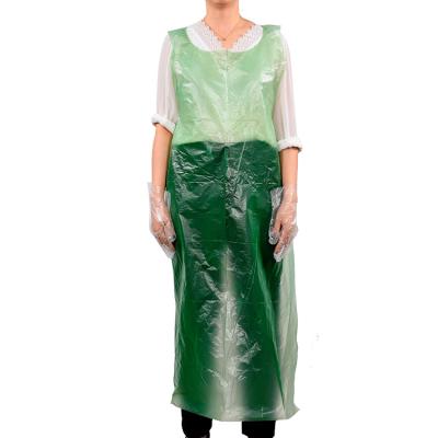 China China High Quality Hot Sale Disposable Waterproof Pe Apron Green Customized HDPE/LDPE Cleaning Plastic Apron for sale