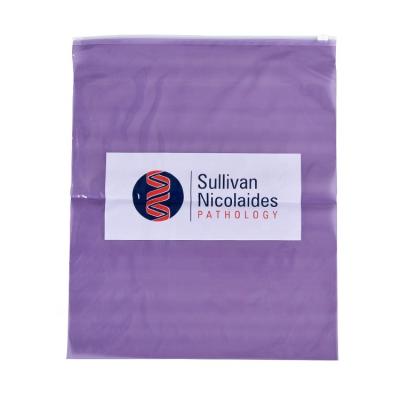 China Factory Price Eco-friendly Recyclable Purple LDPE Custom Logo Small Size Plastic Zip Lock Slider Bag for sale