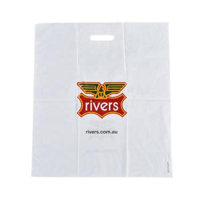 China Wholesale Price Recyclable Shopping Plastic Shopping Bags Die Cut Handle Bags With Your Own Logo Design for sale