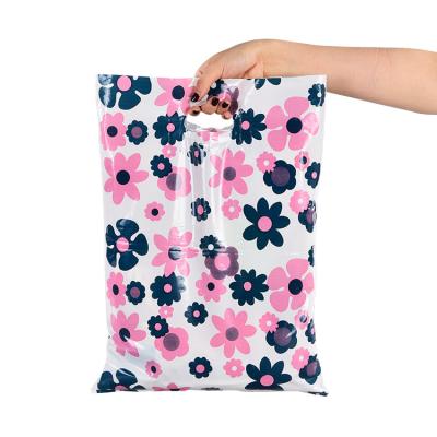 China Recyclable Factory Supplying LDPE / HDPE Home Use Cut Die Plastic Shopping Bags With Handles for sale