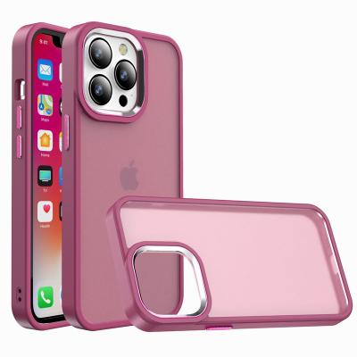 China 9 Colors Shockproof Available Clear Shockproof Case for iphone 12 pro max 13 metal ring camera frame case 12 pro for sale