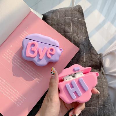 China For earphone 3d cartoon silicone cute character designs for airpods case cover, for airpod case 3d silicone hi bye for sale